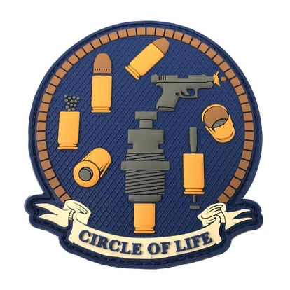 Circle of Life reloading patch showing the ammunition loading cycle